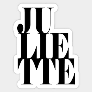 Juliette Girls Name Bold Font Sticker